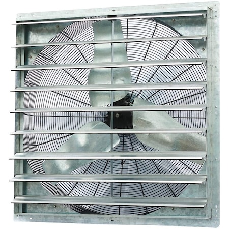 Iliving Silver 6128 CFM 36 in. Electric Powered Gable Mount Shutter Fan/Vent ILG8SF36S